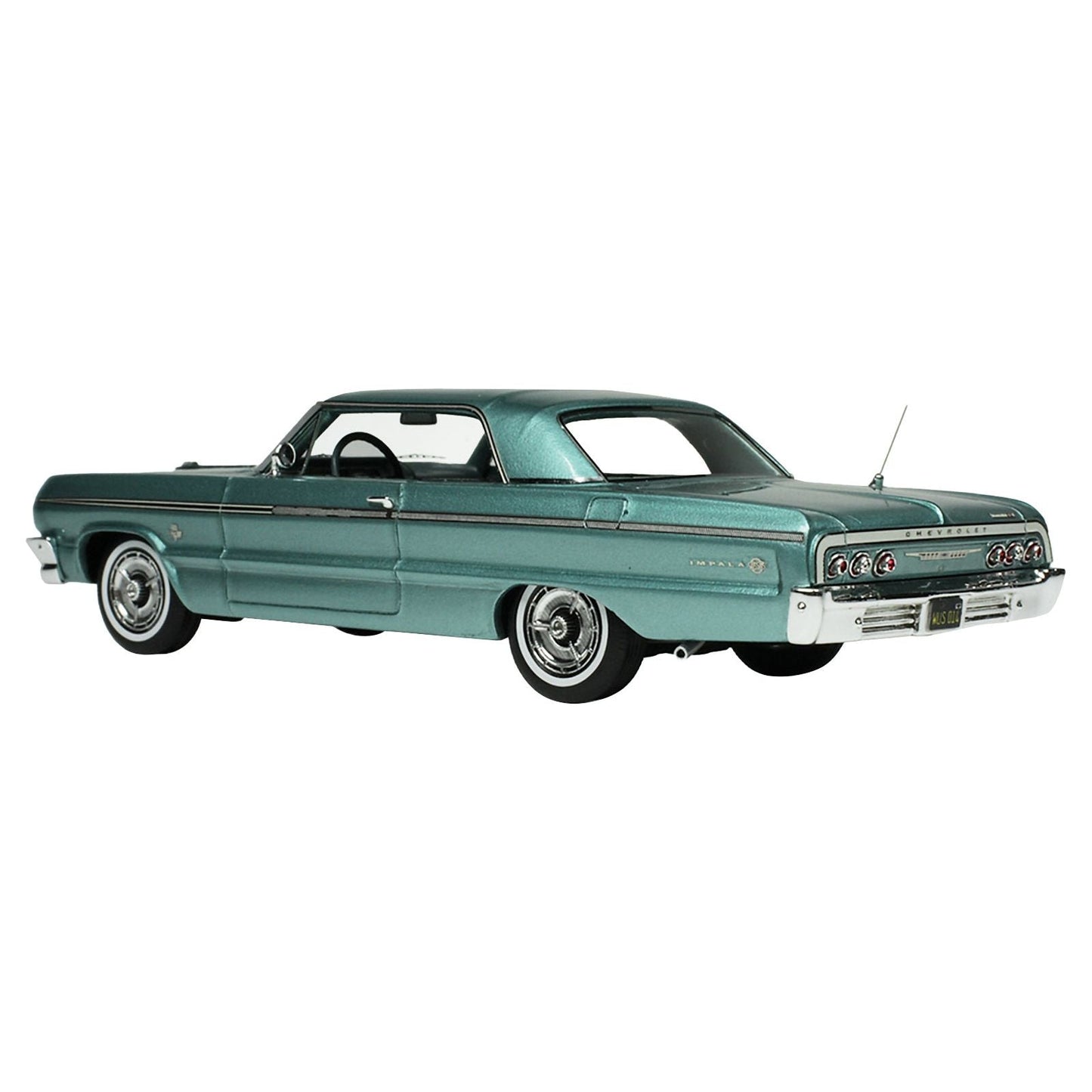 1964 Chevrolet Impala Azure Aqua Blue Metallic with Blue Interior Limited Edition to 200 pieces Worldwide 1/43 Model Car by Goldvarg Collection