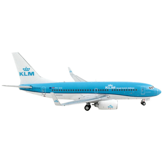 Boeing 737-700 Commercial Aircraft "KLM Royal Dutch Airlines" Blue and White 1/400 Diecast Model Airplane by GeminiJets