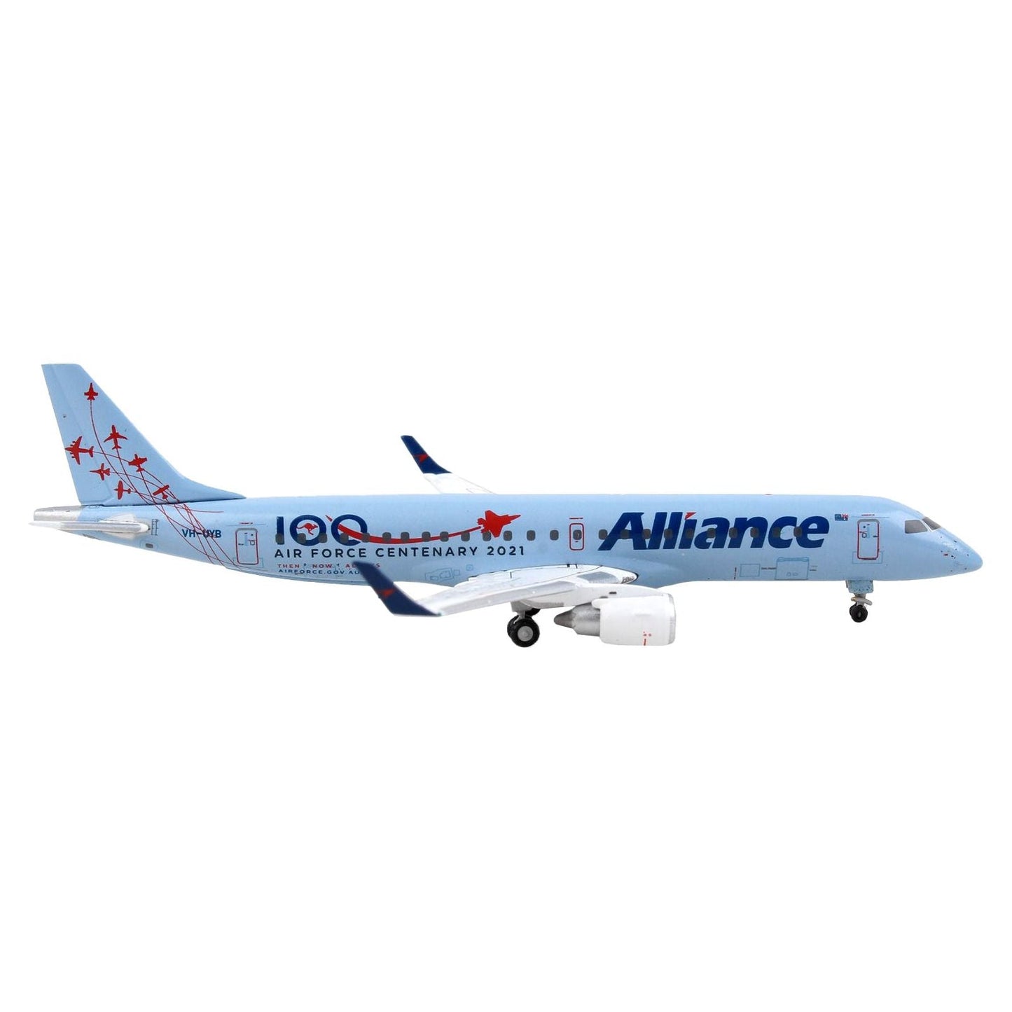 Embraer ERJ-190 Commercial Aircraft "Alliance Airlines - 100th Anniversary Royal Australian Air Force" Blue 1/400 Diecast Model Airplane by GeminiJets