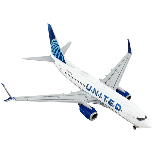 Boeing 737-700 Commercial Aircraft "United Airlines" White with Blue 1/400 Diecast Model Airplane by GeminiJets