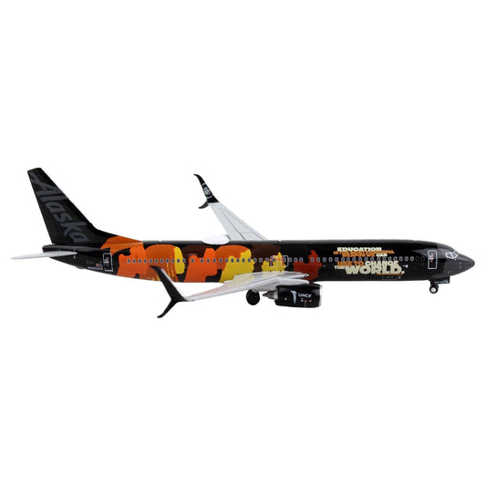 Boeing 737-900ER Commercial Aircraft "Alaska Airlines - Our Commitment Livery" Black with Graphics 1/400 Diecast Model Airplane by GeminiJets