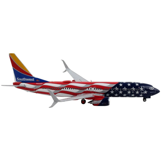 Boeing 737-800 Commercial Aircraft "Southwest Airlines - Freedom One" United States Flag Livery 1/400 Diecast Model Airplane by GeminiJets