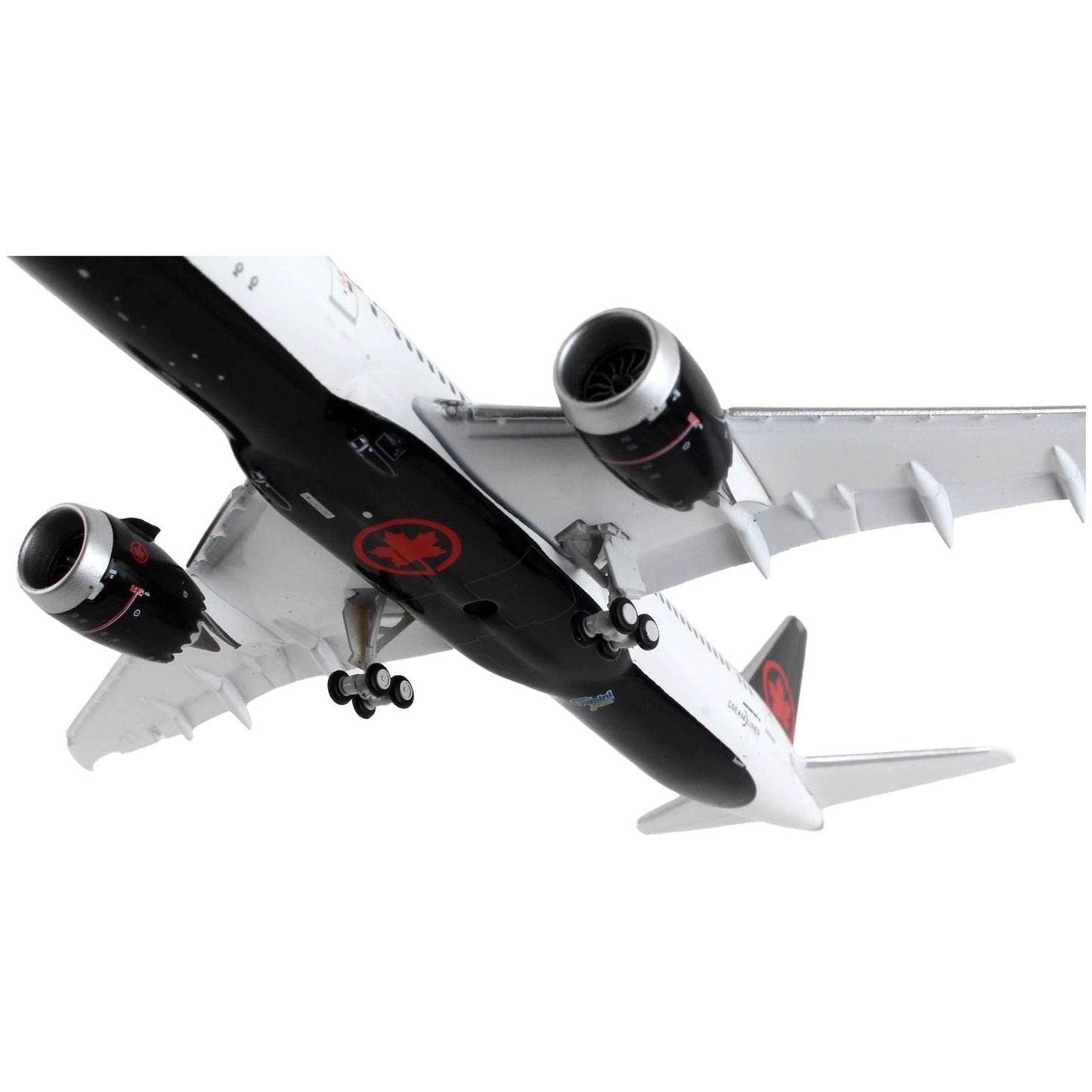 Boeing 787-9 Commercial Aircraft with Flaps Down "Air Canada" White with Black Tail 1/400 Diecast Model Airplane by GeminiJets