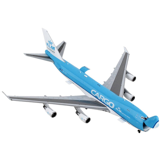 Boeing 747-400F Commercial Aircraft "KLM Royal Dutch Airlines Cargo" Blue and White "Interactive Series" 1/400 Diecast Model Airplane by GeminiJets