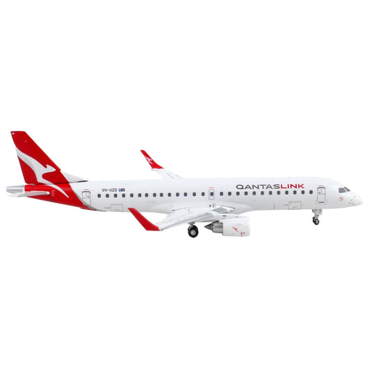 Embraer ERJ-190 Commercial Aircraft "QantasLink" White with Red Tail 1/400 Diecast Model Airplane by GeminiJets