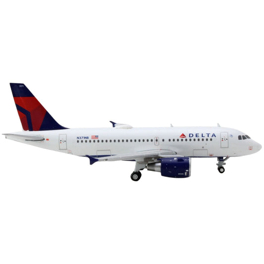 Airbus A319 Commercial Aircraft "Delta Air Lines" White with Blue and Red Tail 1/400 Diecast Model Airplane by GeminiJets