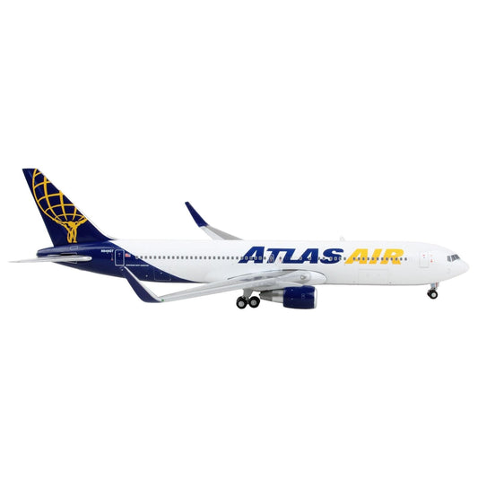 Boeing 767-300ER Commercial Aircraft "Atlas Air" White and Blue 1/400 Diecast Model Airplane by GeminiJets