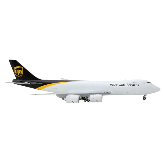 Boeing 747-8F Commercial Aircraft "UPS Worldwide Services" White with Brown Tail 1/400 Diecast Model Airplane by GeminiJets