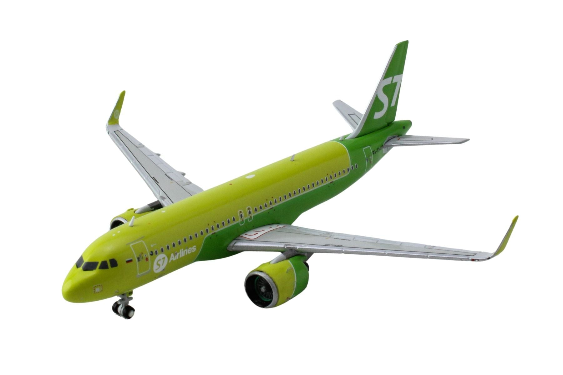 Airbus A320neo Commercial Aircraft "S7 Airlines" (RA-73428) Green Two-Tone 1/400 Diecast Model Airplane by GeminiJets