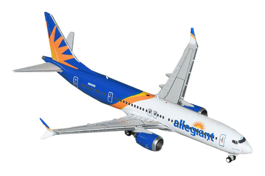 Boeing 737 MAX 200 Commercial Aircraft "Allegiant Air" (N810MG) White and Blue 1/400 Diecast Model Airplane by GeminiJets