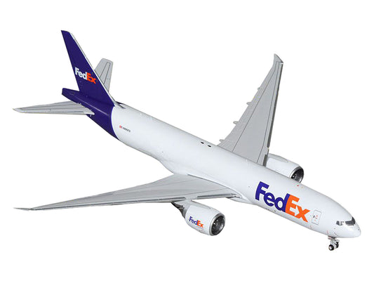 Boeing 777F Commercial Aircraft "FedEx (Federal Express)" (N895FD) White with Purple Tail 1/400 Diecast Model Airplane by GeminiJets