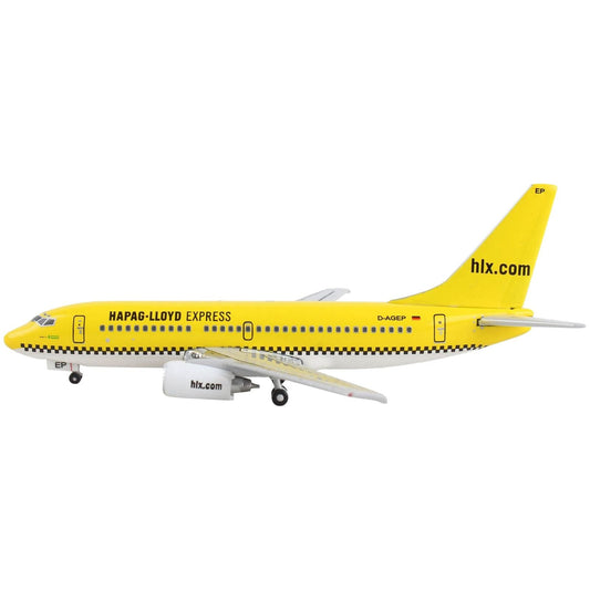 Boeing 737-700 Commercial Aircraft "Hapag-Lloyd" Yellow 1/400 Diecast Model Airplane by GeminiJets