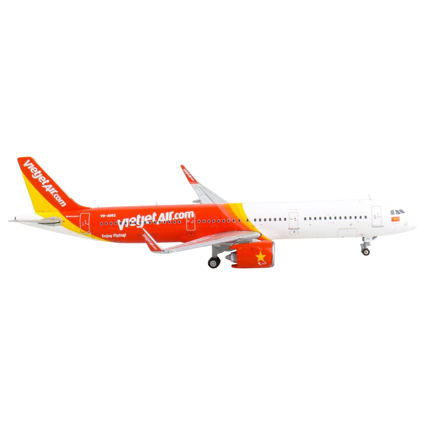 Airbus A321neo Commercial Aircraft "VietJet Air" White and Red 1/400 Diecast Model Airplane by GeminiJets