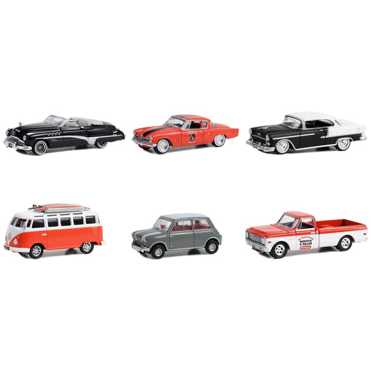 "Busted Knuckle Garage" Series 2 6 piece Set 1/64 Diecast Model Cars by Greenlight