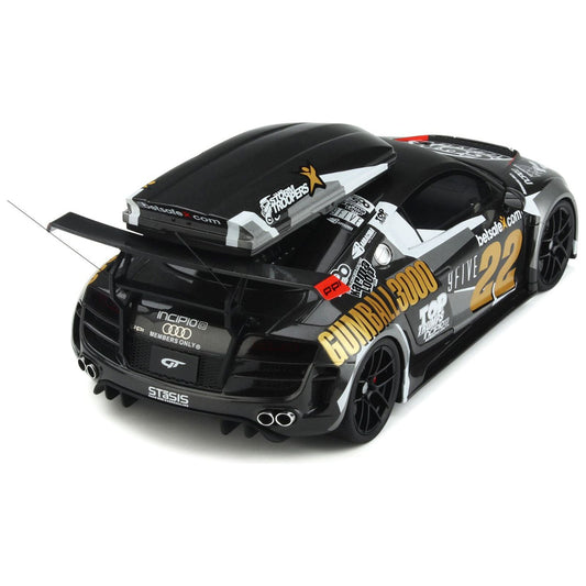 Audi R8 #22 "Gumball 3000" Rally Car with Ski Box 1/18 Model Car by GT Spirit