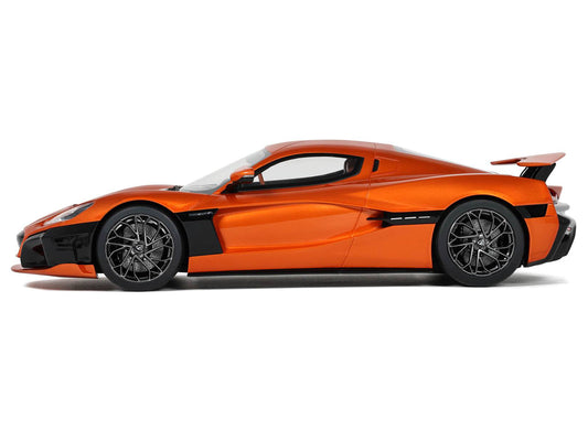 2021 Rimac Nevera Orange Metallic 1/18 Model Car by GT Spirit