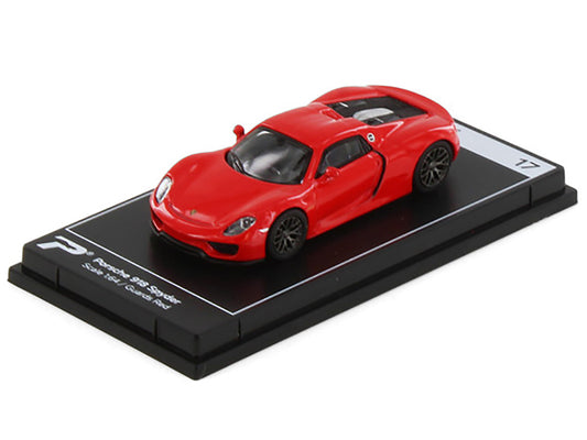 Porsche 918 Spyder Guards Red "Hypercar League Collection" 1/64 Diecast Model Car by PosterCars