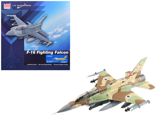 Lockheed F-16I Fighting Falcon Fighter Aircraft "455 Sufa 119 Squadron The Bat" Israeli Air Force "Air Power Series" 1/72 Diecast Model by Hobby Master