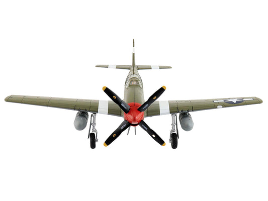 North American P-51B Mustang Fighter Aircraft "Steve Pisanos 4th FG 334th FS" (1944) "Air Power Series" 1/48 Diecast Model by Hobby Master