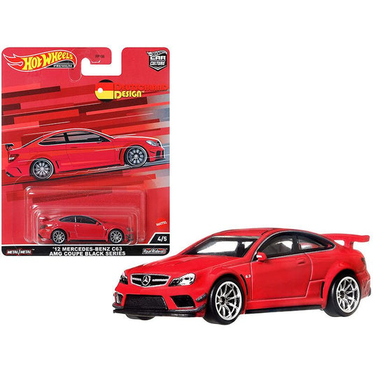 2012 Mercedes Benz C63 AMG Coupe Black Series Red "Deutschland Design" Series Diecast Model Car by Hot Wheels