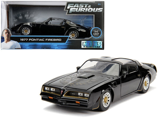 Tegoâ€™s 1977 Pontiac Firebird Black "Fast & Furious" Movie 1/24 Diecast Model Car by Jada