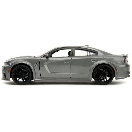 2021 Dodge Charger SRT Hellcat Gray Metallic "Fast X" (2023) Movie "Fast & Furious" Series 1/24 Diecast Model Car by Jada