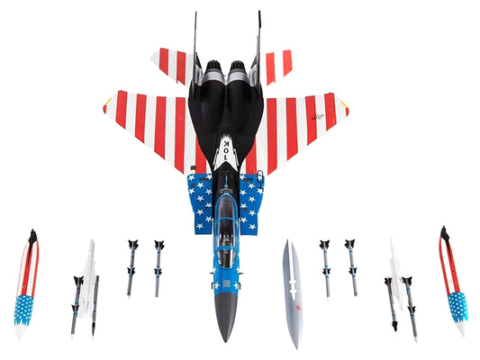 McDonnell Douglas F-15C Eagle Fighter Aircraft "144th Fighter Wing 75th Anniversary Fresno Air National Guard Base California" (2022) United States Air National Guard 1/72 Diecast Model by JC Wings