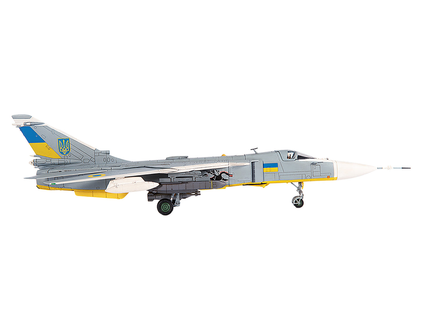 Sukhoi Su-24M Fencer-D Bomber Aircraft "Ukraine War" (2023) Ukrainian Air Force 1/72 Diecast Model by JC Wings