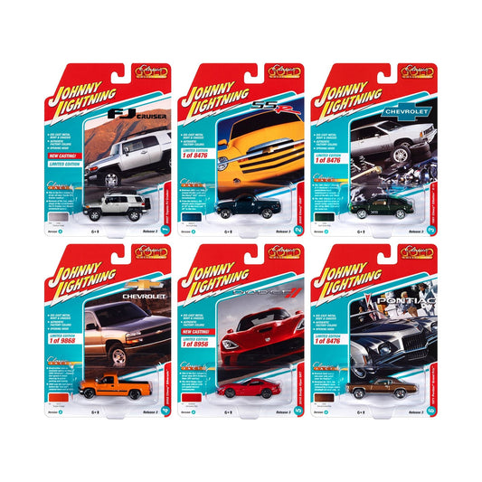 "Classic Gold Collection" 2022 Set A of 6 Cars Release 3 1/64 Diecast Model Cars by Johnny Lightning