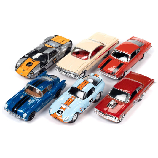 "Classic Gold Collection" 2023 Set A of 6 Cars Release 2 1/64 Diecast Model Cars by Johnny Lightning