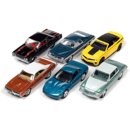 "Muscle Cars USA" 2022 Set B of 6 pieces Release 2 1/64 Diecast Model Cars by Johnny Lightning