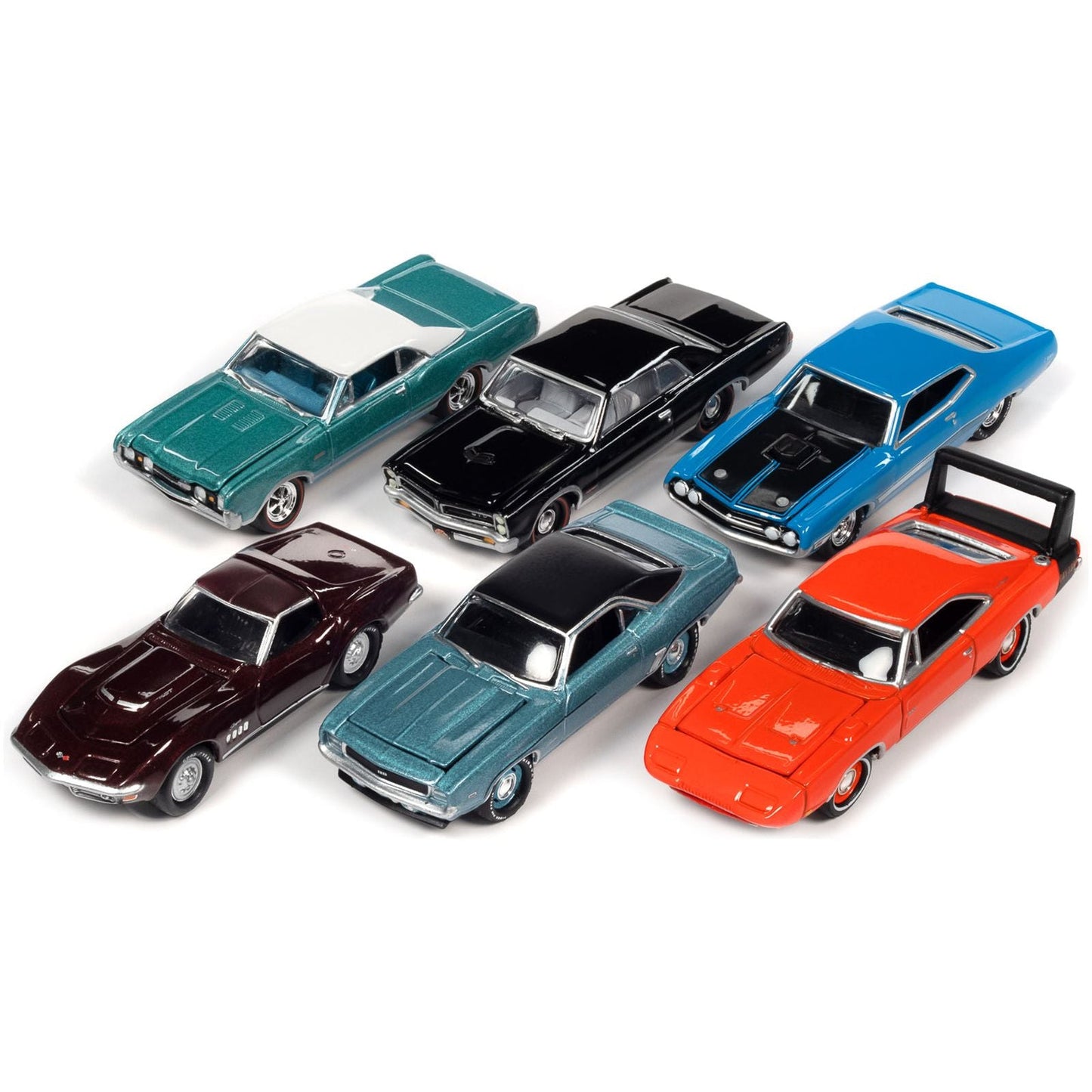 "Muscle Cars USA" 2022 Set A of 6 pieces Release 3 1/64 Diecast Model Cars by Johnny Lightning