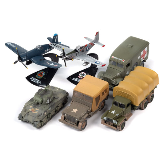 "Korea: The Forgotten War" Military Set B of 6 pieces 2023 Release 1 Limited Edition to 2000 pieces Worldwide Diecast Models by Johnny Lightning