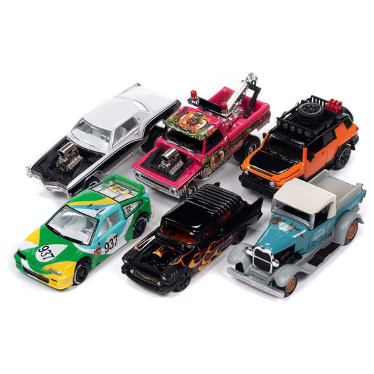 "Street Freaks" 2023 Set B of 6 Cars Release 2 1/64 Diecast Model Cars by Johnny Lightning