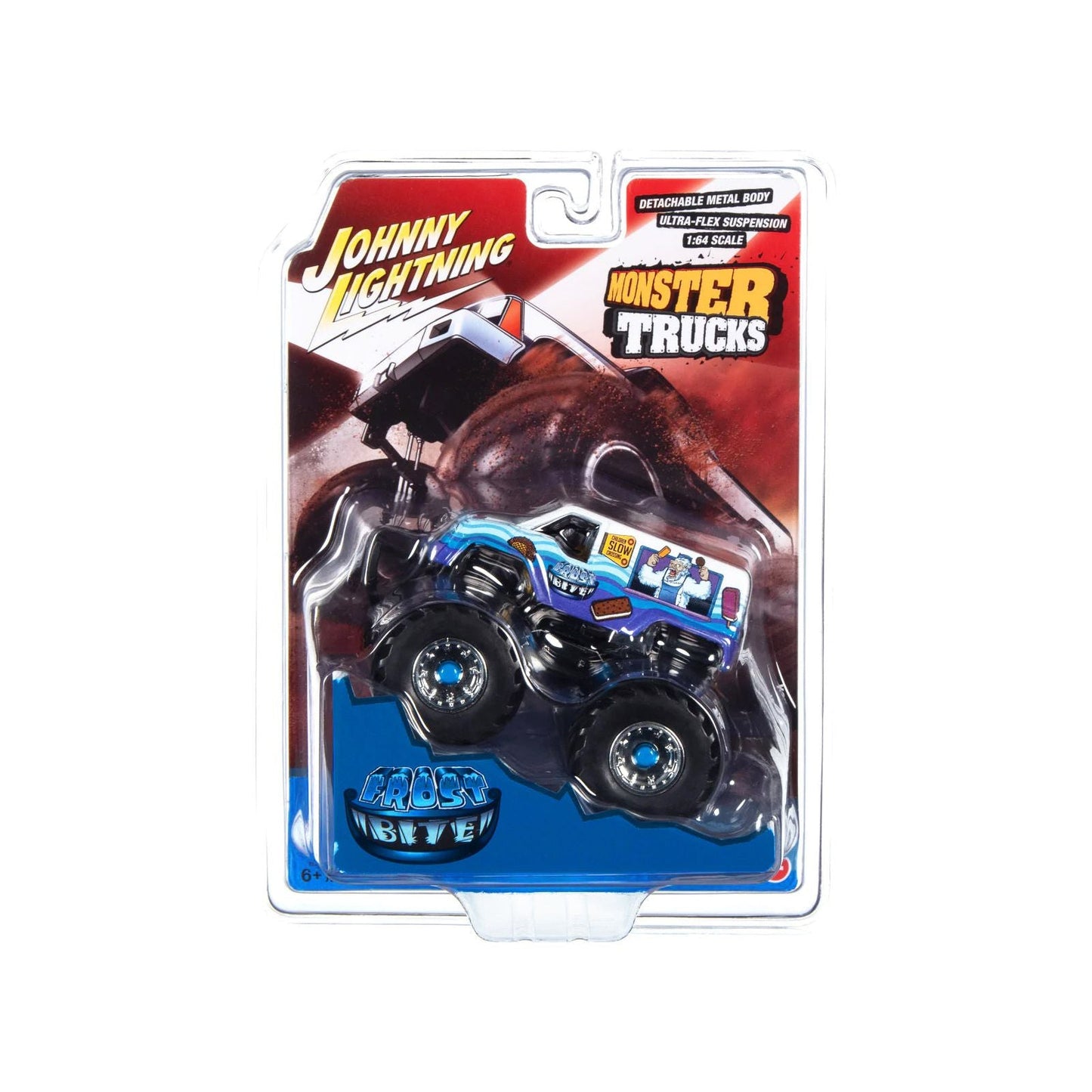 "Frost Bite" Monster Truck "I Scream You Scream" with Black Wheels "Monster Trucks" Series 1/64 Diecast Model by Johnny Lightning