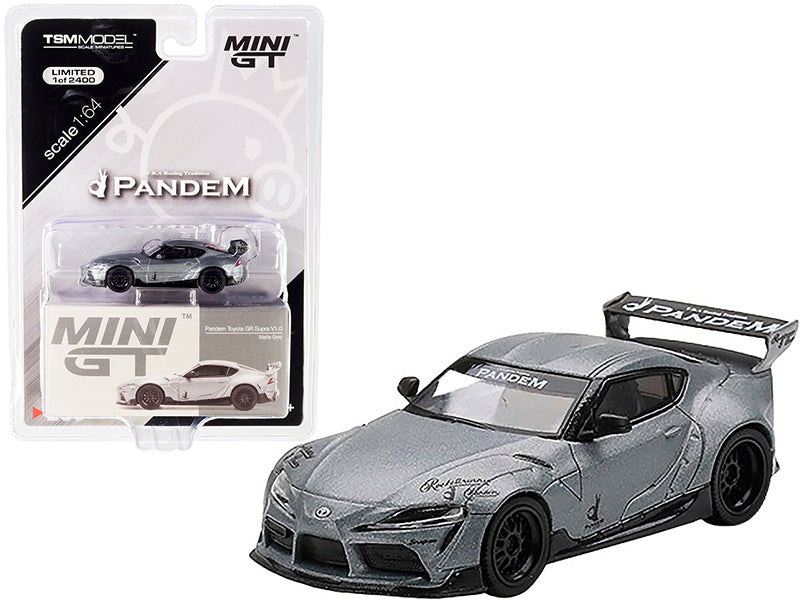 Toyota Pandem GR Supra V1.0 Matt Gray Metallic Limited Edition to 2400 pieces Worldwide 1/64 Diecast Model Car by True Scale Miniatures