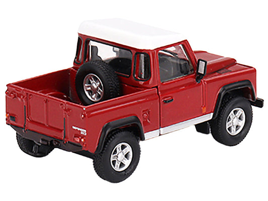 Land Rover Defender 90 Pickup Truck Masai Red Limited Edition to 1800 pieces Worldwide 1/64 Diecast Model Car by Mini GT