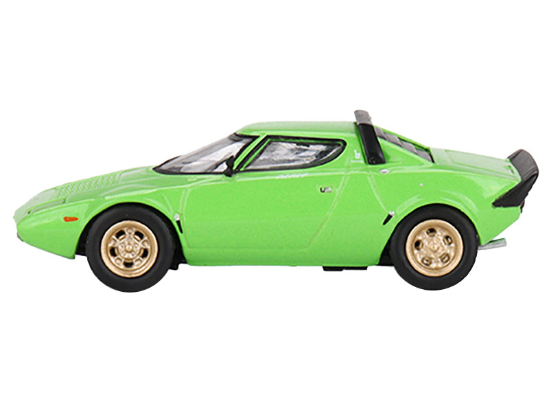 Lancia Stratos HF Stradale Verde Chiaro Green Limited Edition to 1200 pieces Worldwide 1/64 Diecast Model Car by Mini GT