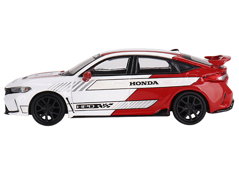 Honda Civic Type R White and Red "2023 Pace Car" Limited Edition to 3000 pieces Worldwide 1/64 Diecast Model Car by Mini GT