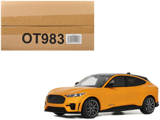 2021 Ford Mustang Mach E GT Performance Cyber Orange with Black Top 1/18 Model Car by Otto Mobile