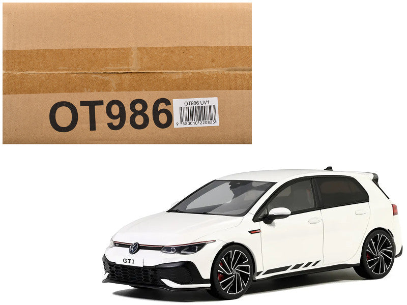 Volkswagen Golf VIII GTI Clubsport White Limited Edition to 1000 pieces Worldwide 1/18 Model Car by Otto Mobile