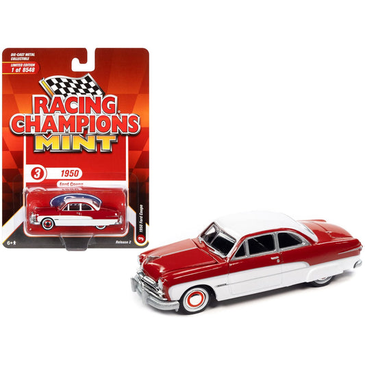 1950 Ford Coupe Red and White "Racing Champions Mint 2022" Release 2 Limited Edition to 8548 pieces Worldwide 1/64 Diecast Model Car by Racing Champions