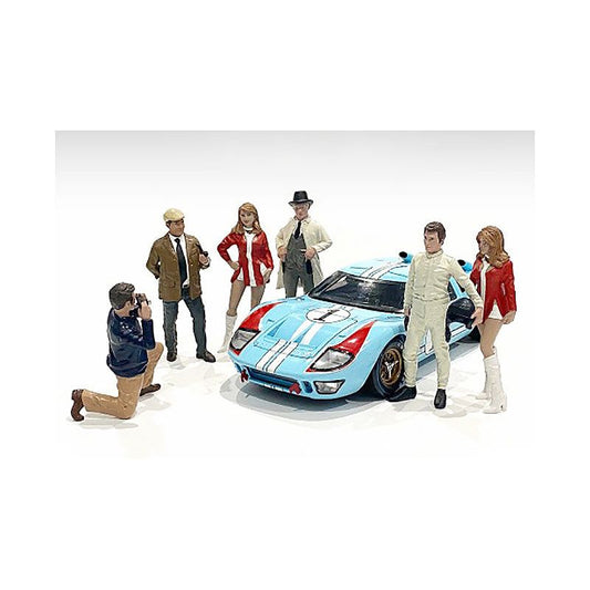 "Race Day 2" 6 piece Figurine Set for 1/18 Scale Models by American Diorama