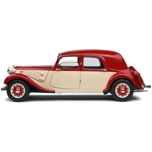 1937 Citroen Traction 7 Red and Beige 1/18 Diecast Model Car by Solido