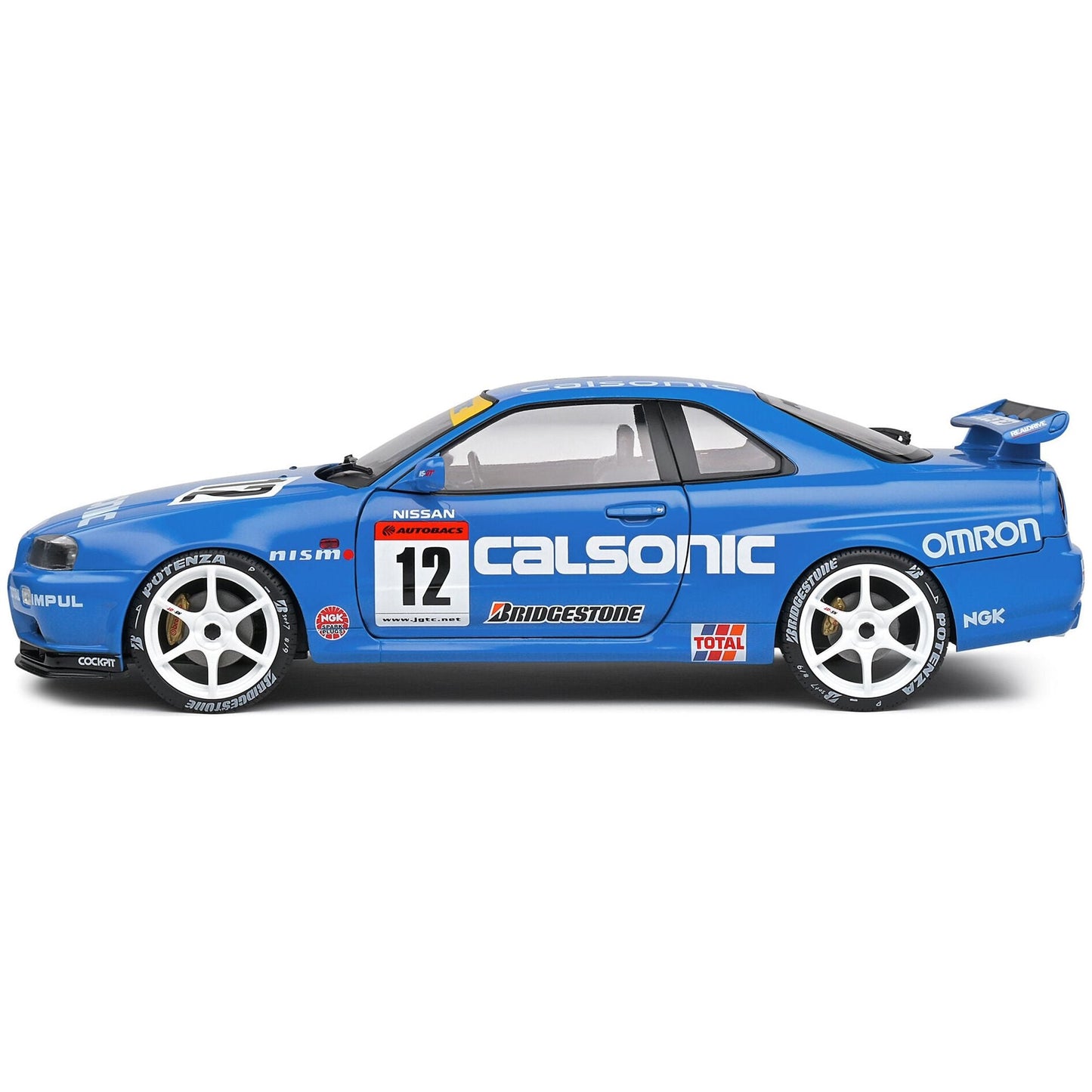 2000 Nissan Skyline GT-R (R34) Streetfighter RHD (Right Hand Drive) #12 Blue "Calsonic Tribute" "Competition" Series 1/18 Diecast Model Car by Solido