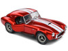 1965 Shelby Cobra 427 MKII Red Metallic with White Stripes 1/18 Diecast Model Car by Solido