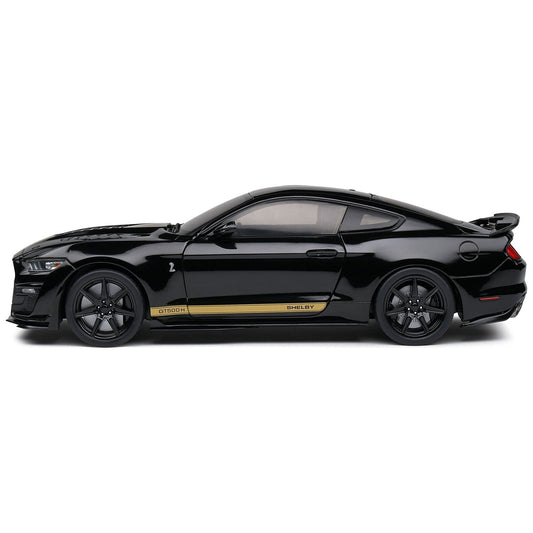 2023 Ford Mustang Shelby GT500-H Black with Gold Stripes 1/18 Diecast Model Car by Solido