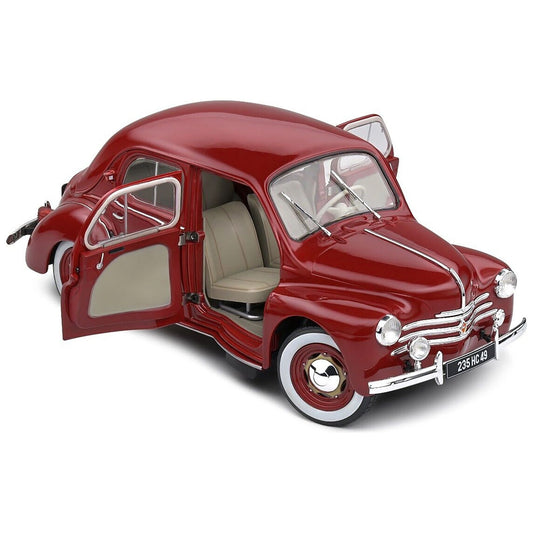 1956 Renault 4CV Red 1/18 Diecast Model Car by Solido