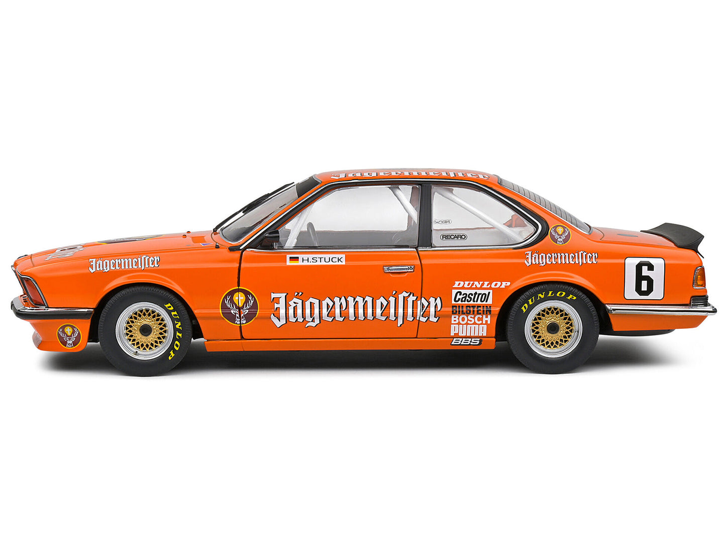 BMW 635 CSI (E24) #6 Hans-Joachim Stuck "Jagermeister" "European Touring Car Championship" (1984) "Competition" Series 1/18 Diecast Model Car by Solido