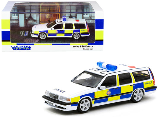 Volvo 850 Estate RHD (Right Hand Drive) GMP "Greater Manchester Police" (United Kingdom) Police Car 1/64 Diecast Model Car by Tarmac Works